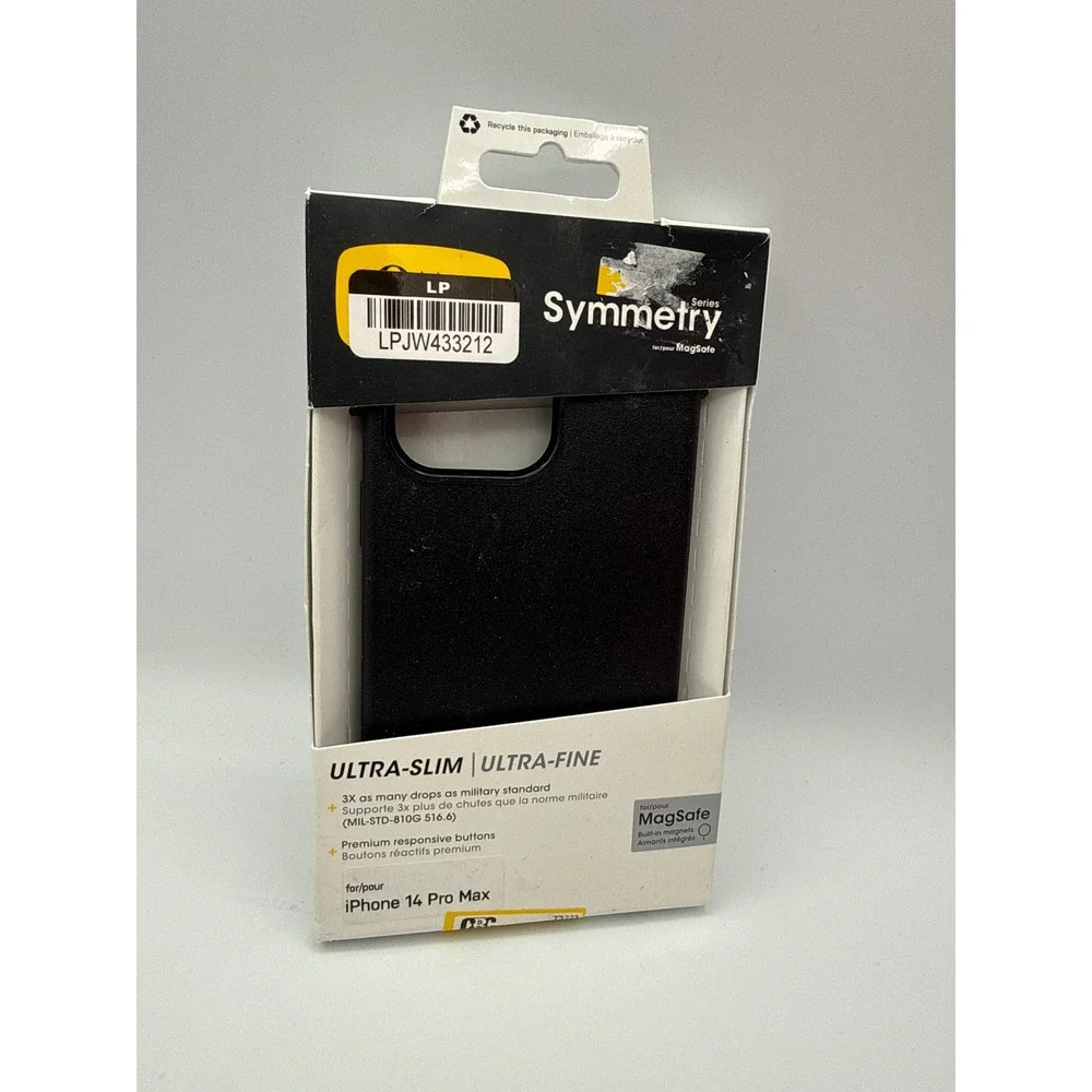 OtterBox Symmetry Case iPhone 14 Pro Max Black Excellent MagSafe Ultra-Slim
